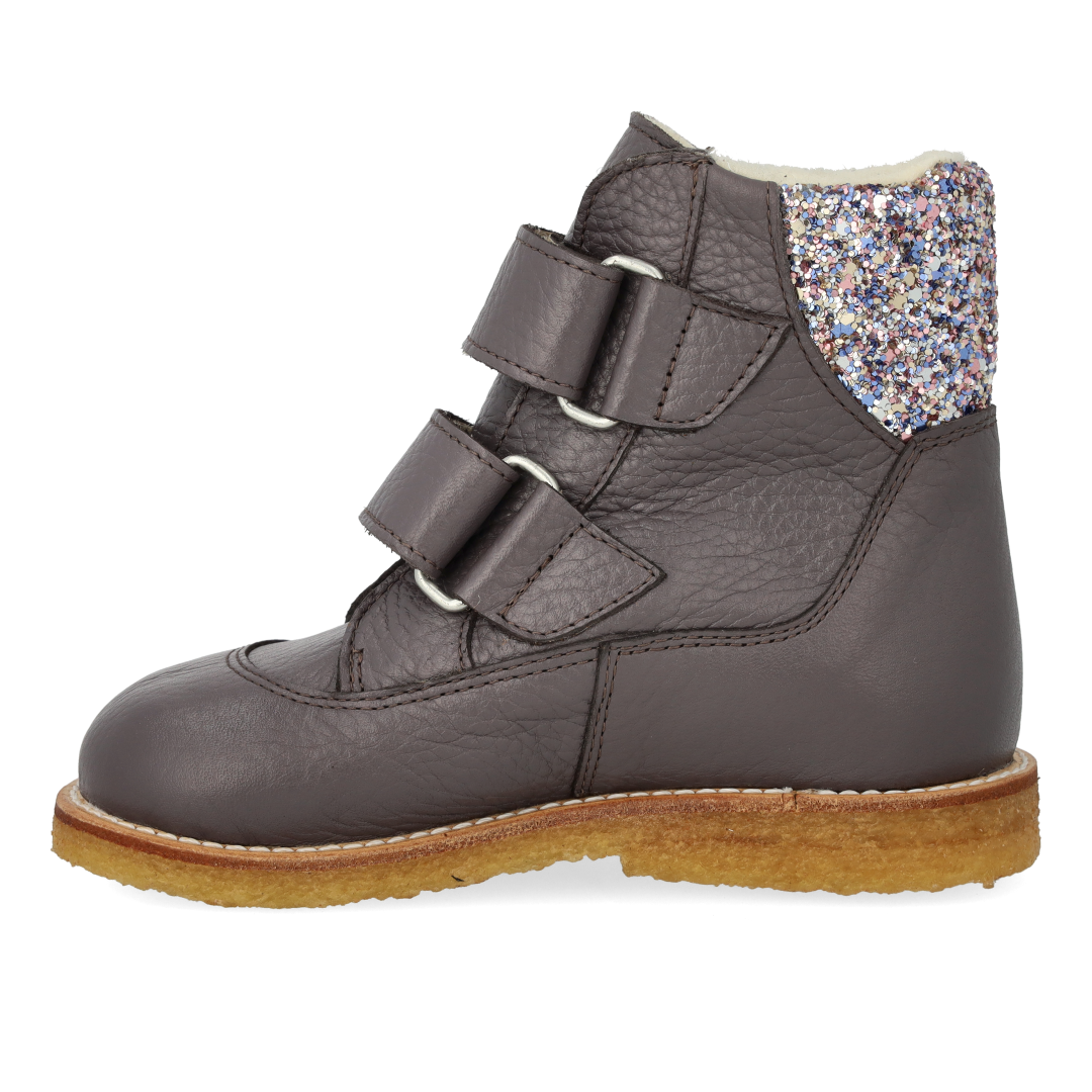 TEX-Stiefel mit Glitzer und Klettverschluss