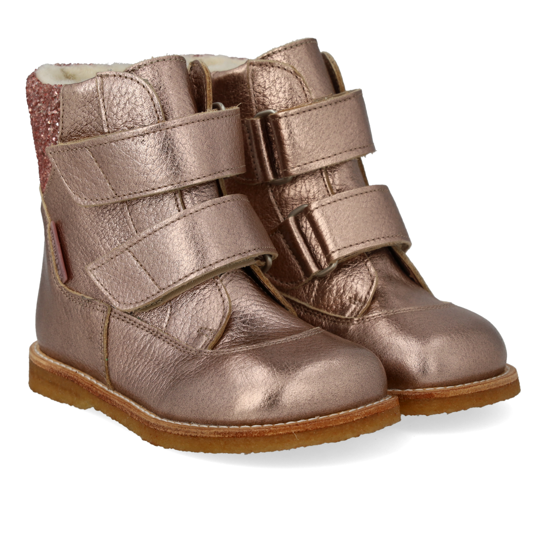 TEX-Stiefel mit Glitzer und Klettverschluss