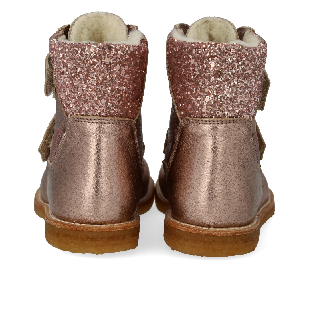 TEX-Stiefel mit Glitzer und Klettverschluss