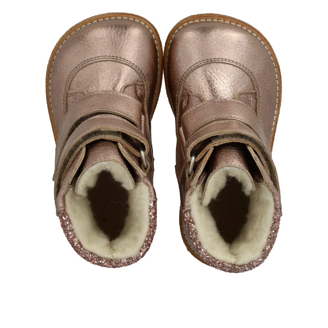 TEX-Stiefel mit Glitzer und Klettverschluss