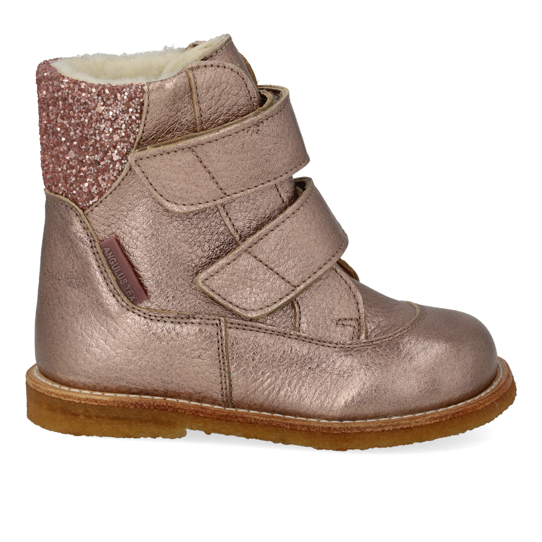 TEX-Stiefel mit Glitzer und Klettverschluss