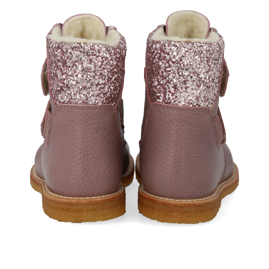 TEX-Stiefel mit Glitzer und Klettverschluss