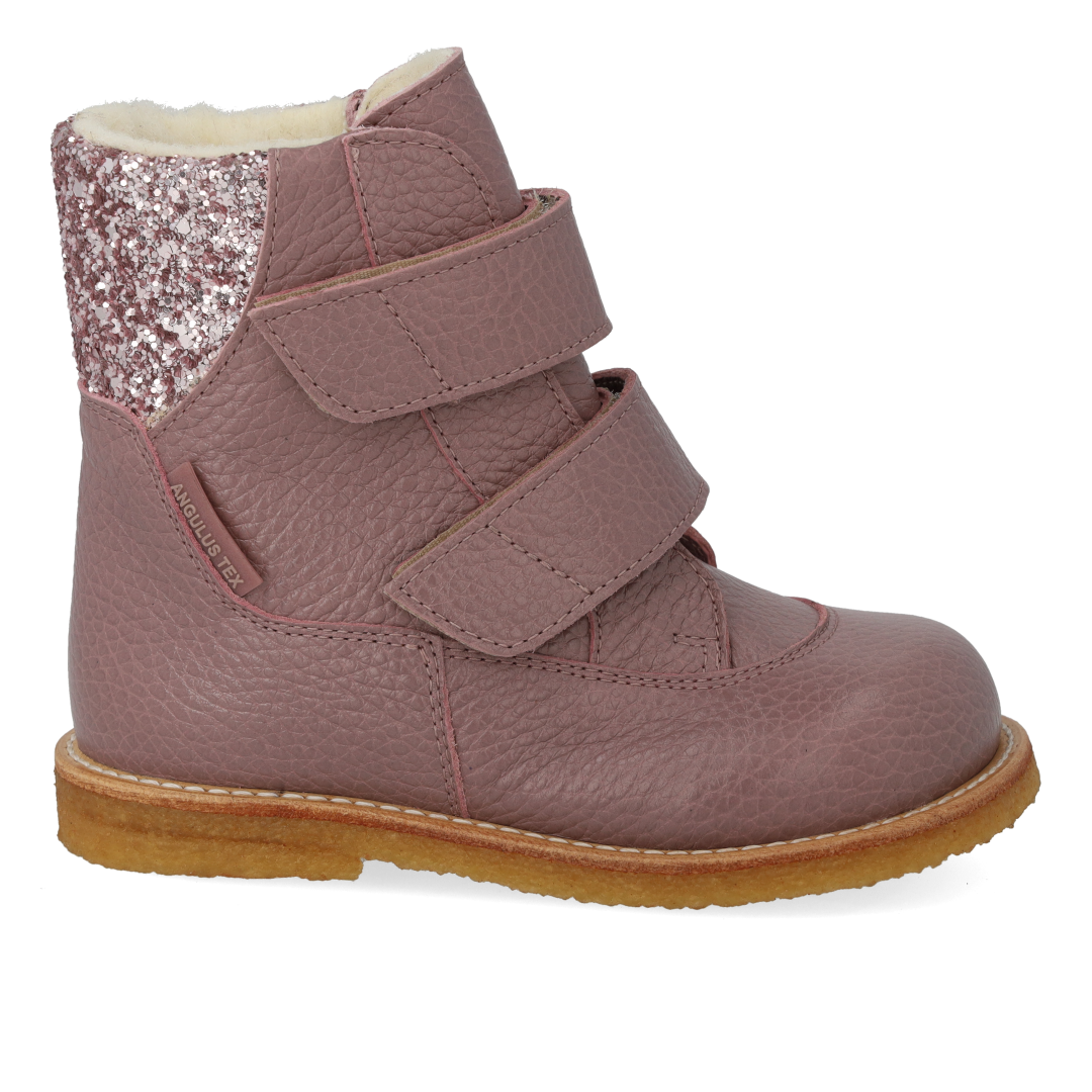 TEX-Stiefel mit Glitzer und Klettverschluss
