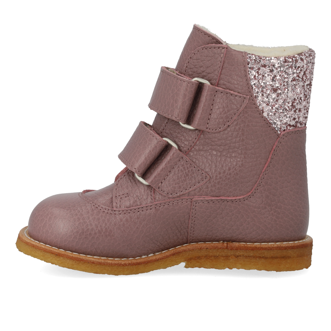 TEX-Stiefel mit Glitzer und Klettverschluss