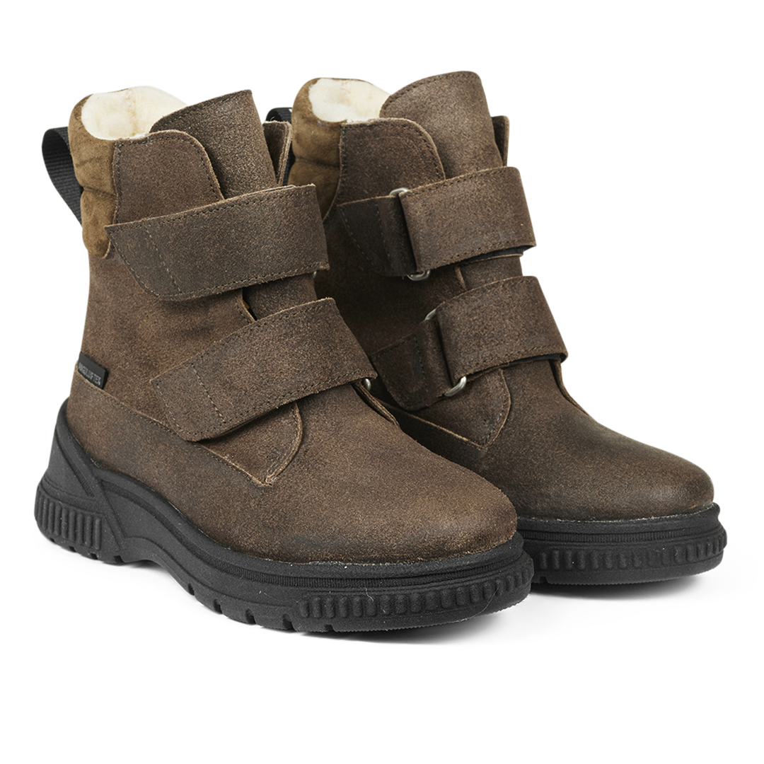 TEX-Stiefel mit Klettverschluss und Wollfutter