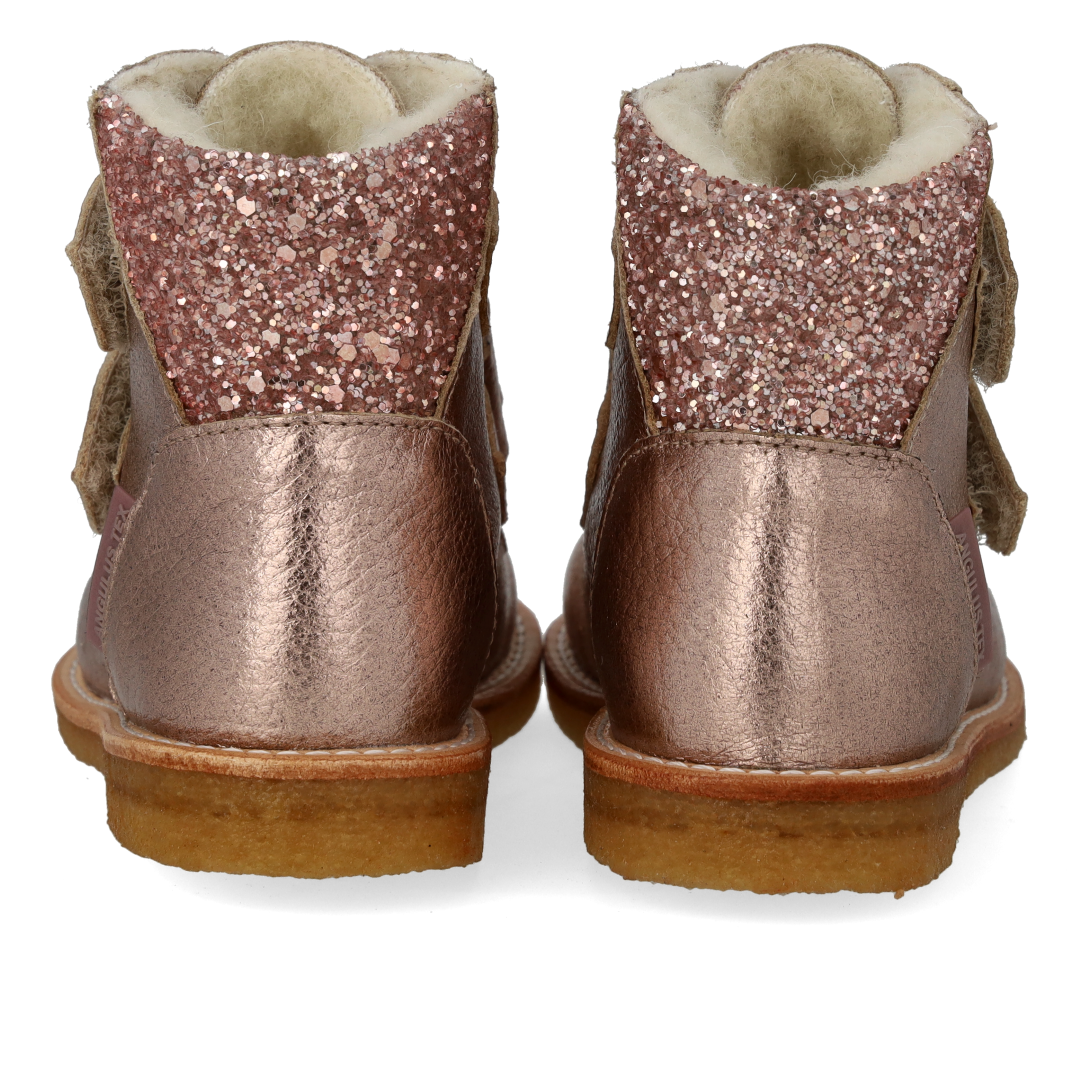 TEX-Stiefel mit Glitzer und Klettverschluss