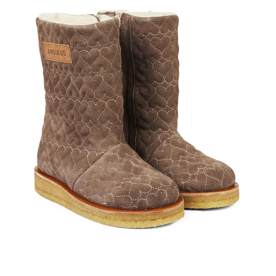 TEX-Stiefel mit Herzen und Reißverschluss