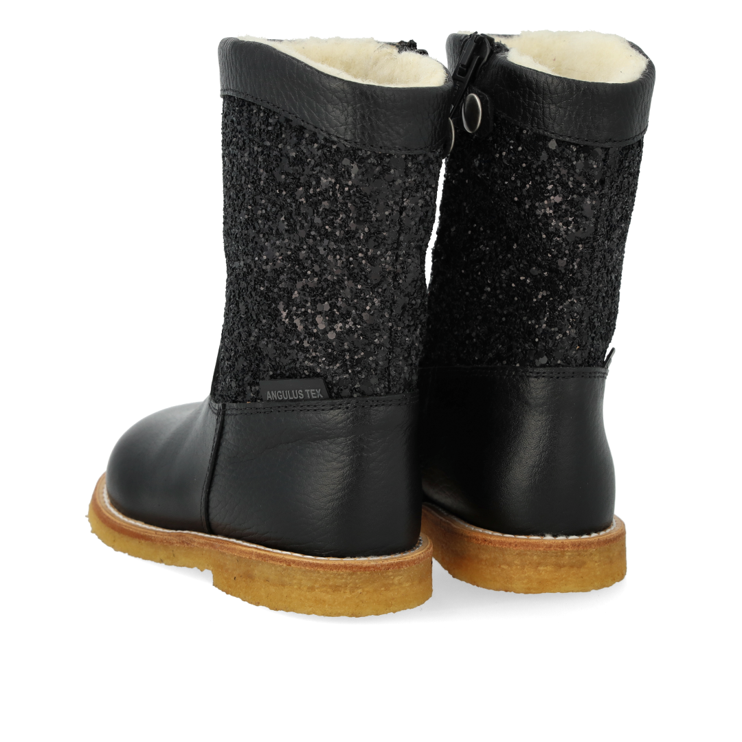 TEX-Stiefel mit Glitzer und Reißverschluss
