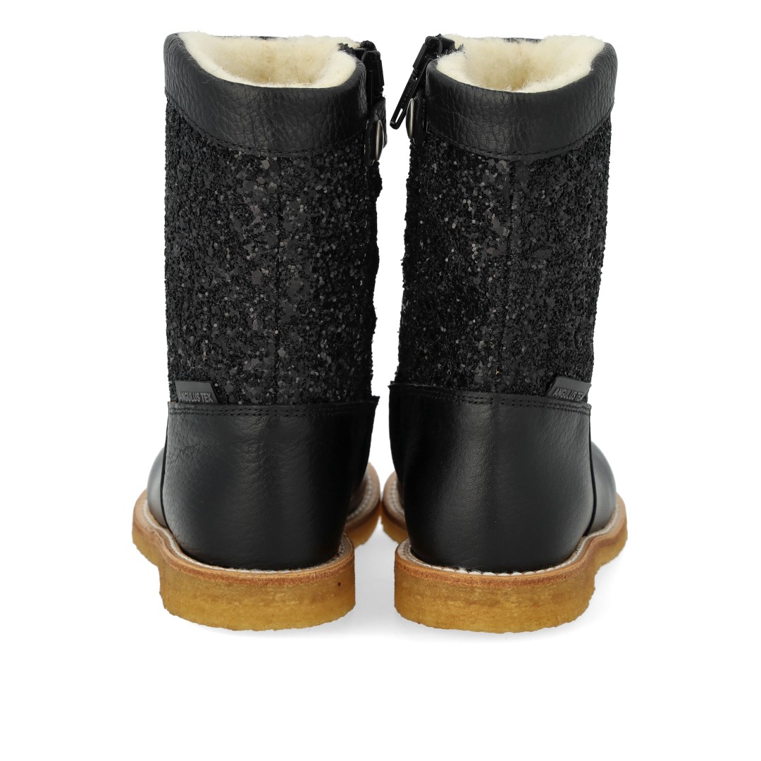 TEX-Stiefel mit Glitzer und Reißverschluss
