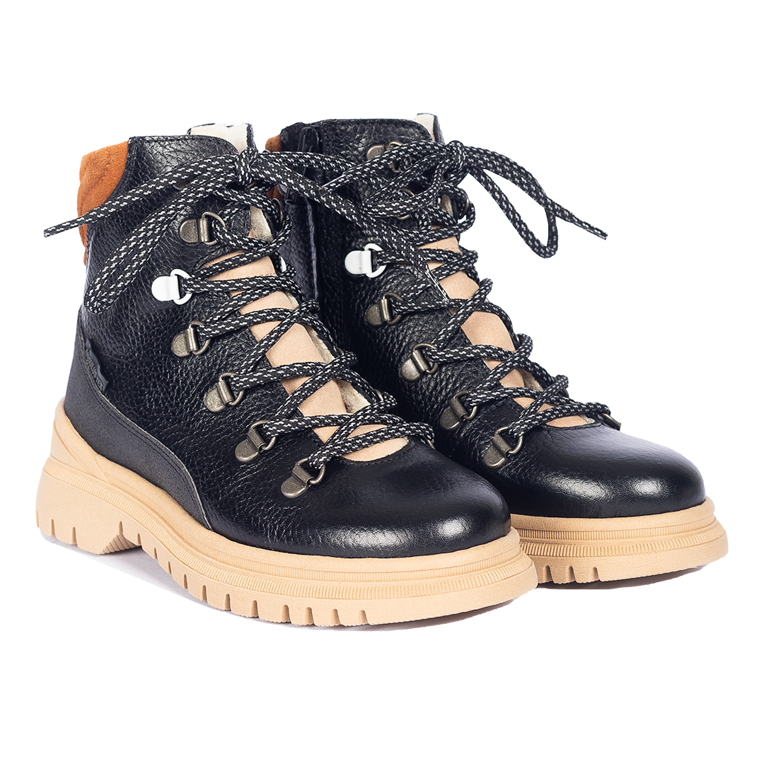 Colourblock TEX-Schnürstiefel mit Kontrast-Öse