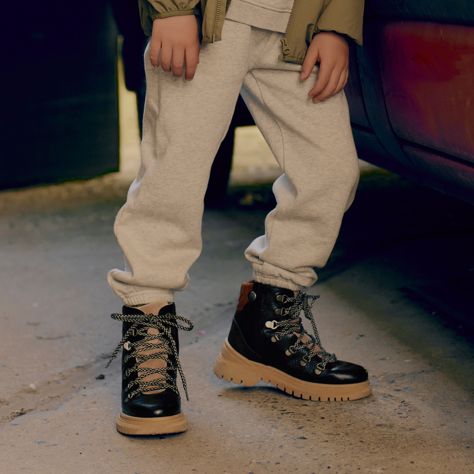 Colourblock TEX-Schnürstiefel mit Kontrast-Öse