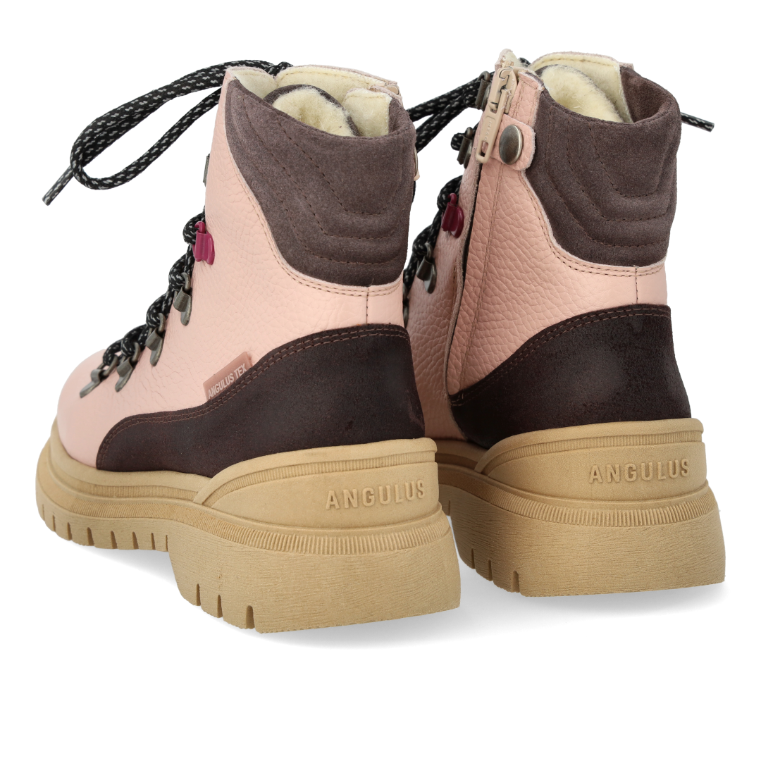 Colourblock TEX-Schnürstiefel mit kontrastfarbener Öse