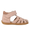 Die erste Sandale mit ausgestanztem Herzmuster