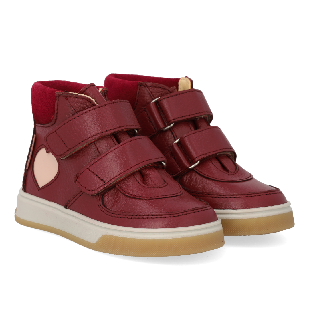 High-top TEX-sneaker mit herz in lack