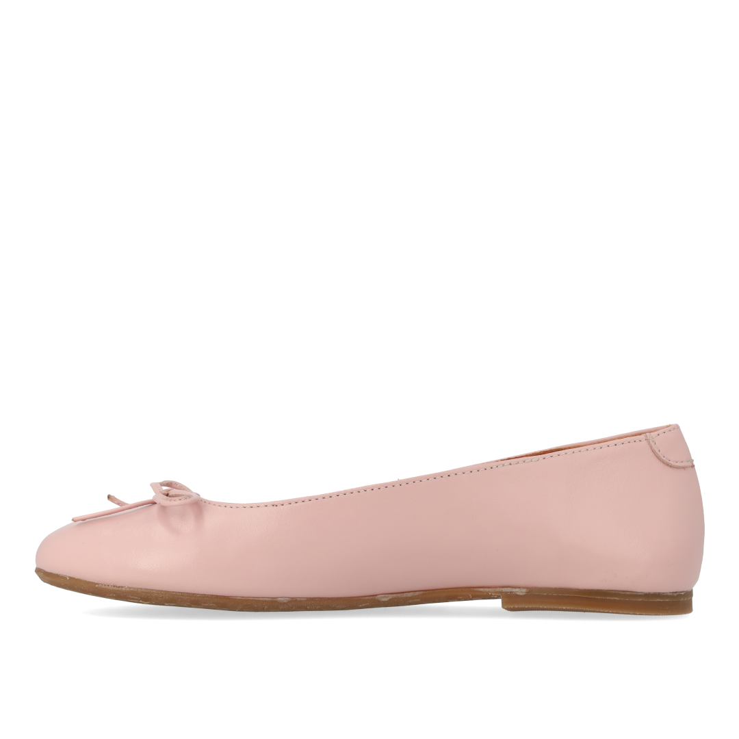 Ballerina aus Leder mit Schleifendetail