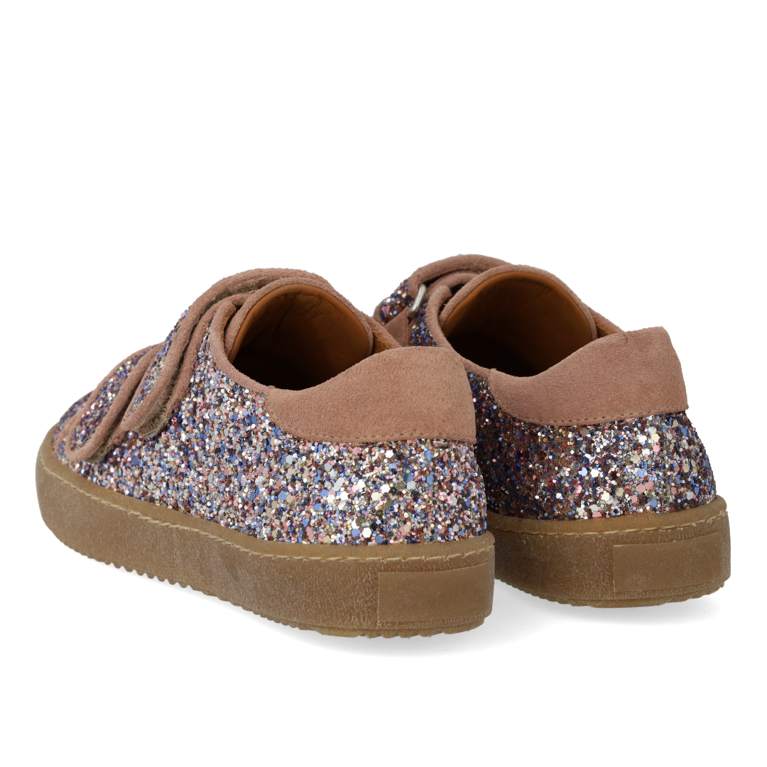 Sportlicher Klett-Sneaker in funkelndem Glitzer