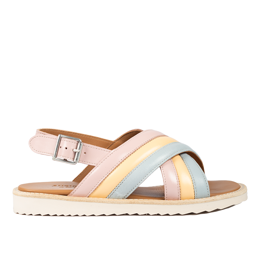 Gepolsterte Kreuzsandale mit Schnallenverschluss