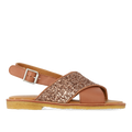 Riemchensandale mit funkelndem Glitzerdetail