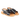 Sandale mit überkreuzten Riemen, Ziernähten und Schnalle