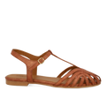 Flache Sandale mit schönem, organischem Frontdetail