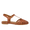 Flache Sandale mit schönem, organischem Frontdetail