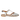 Flache Sandale mit schönem organischem Detail an der Vorderseite