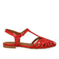Flache Sandale mit schönem organischem Frontdetail