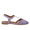 Flache Sandale mit schönem, organischem Detail an der Vorderseite