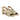 Hohe Sandale mit überkreuzten Riemen aus handgeflochtenem Leder