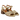 Handgeflochtene Sandale mit skulpturalem Absatz