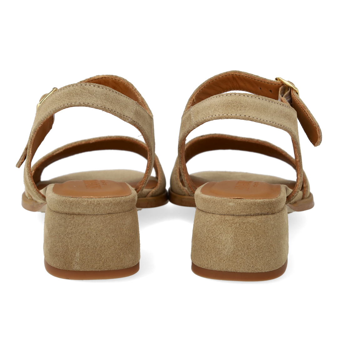 Sandalette mit geschwungener Blockabsatz