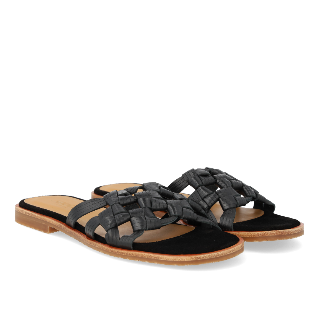 Slip-on-Sandale mit geflochtenem Detail
