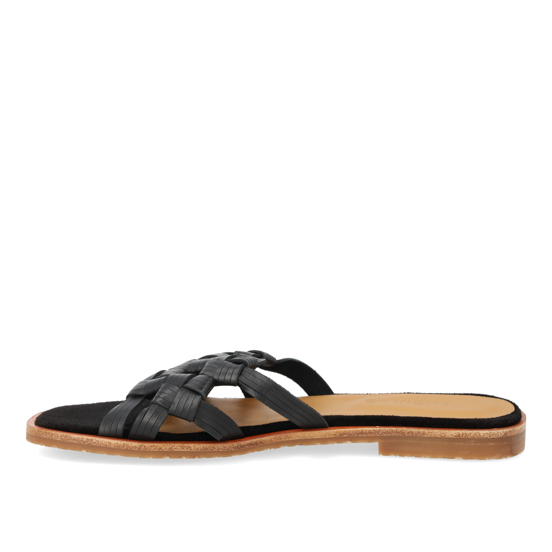 Slip-on-Sandale mit geflochtenem Detail