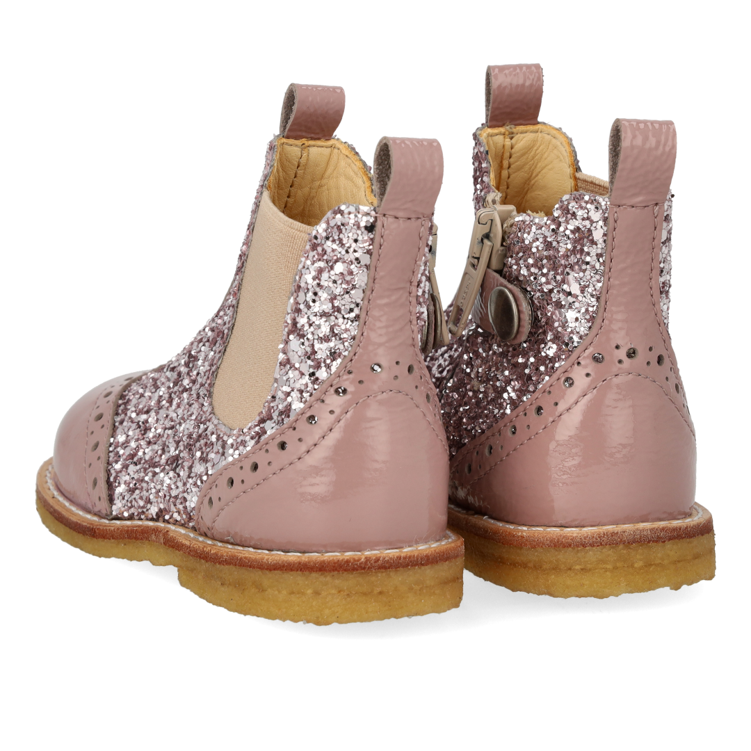 Klassischer Chelsea-Stiefel mit funkelndem Glitzer