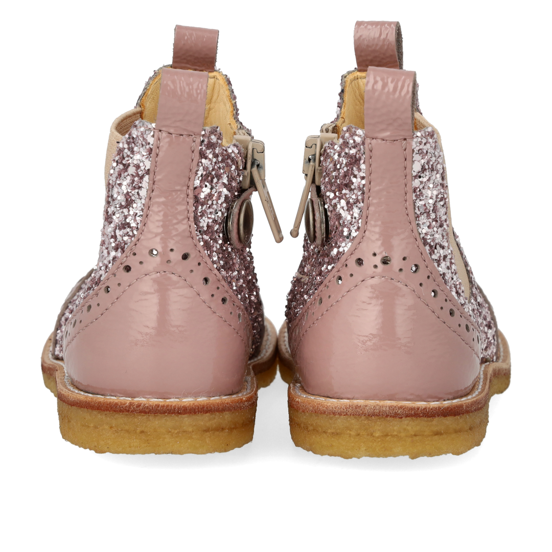 Klassischer Chelsea-Stiefel mit funkelndem Glitzer