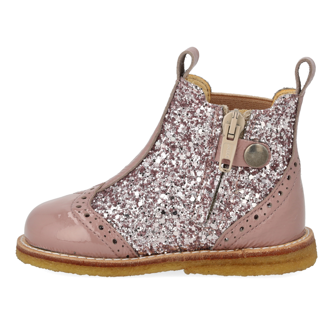 Klassischer Chelsea-Stiefel mit funkelndem Glitzer