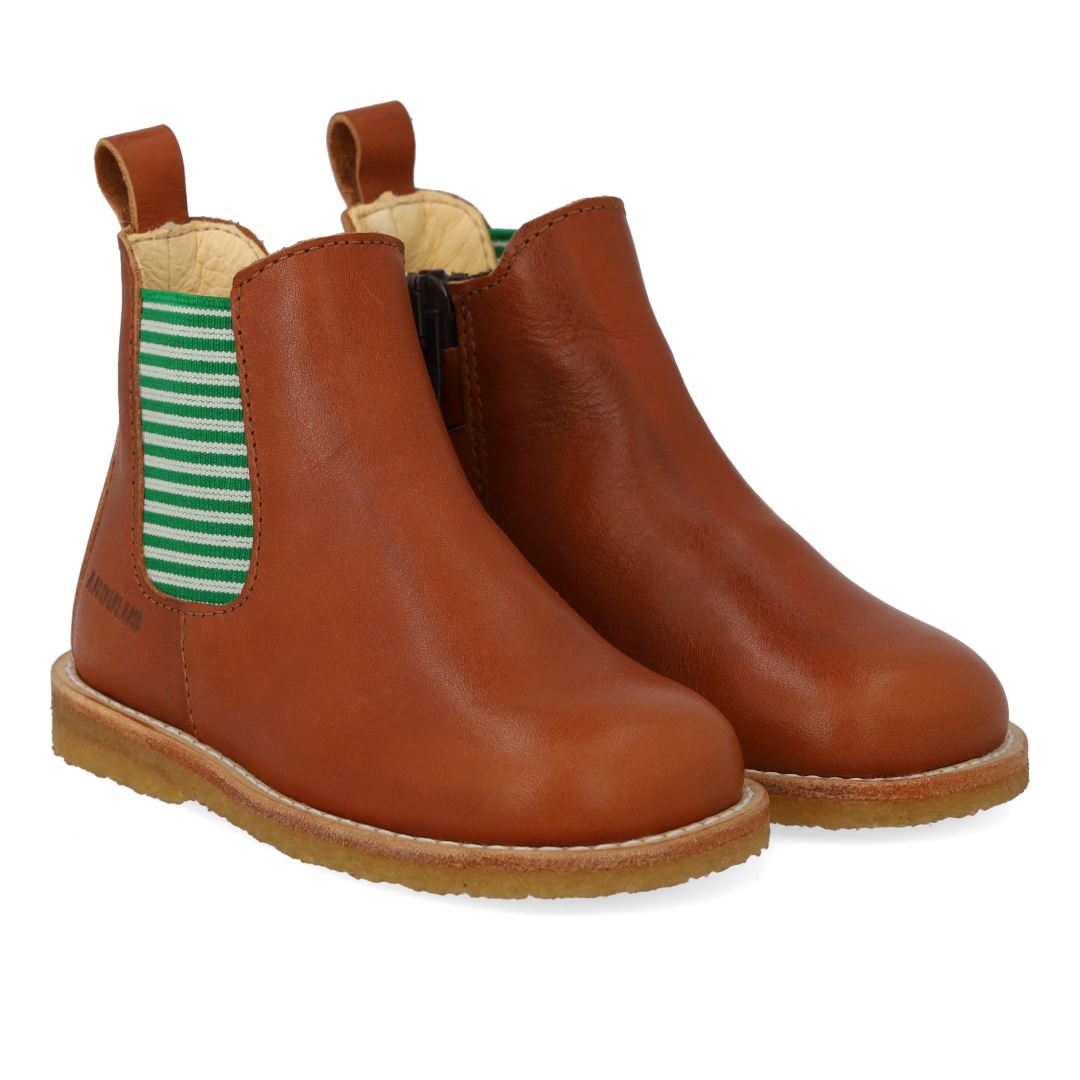 Klassischer Chelsea-Stiefel mit Elastikeinsatz und Reißverschluss