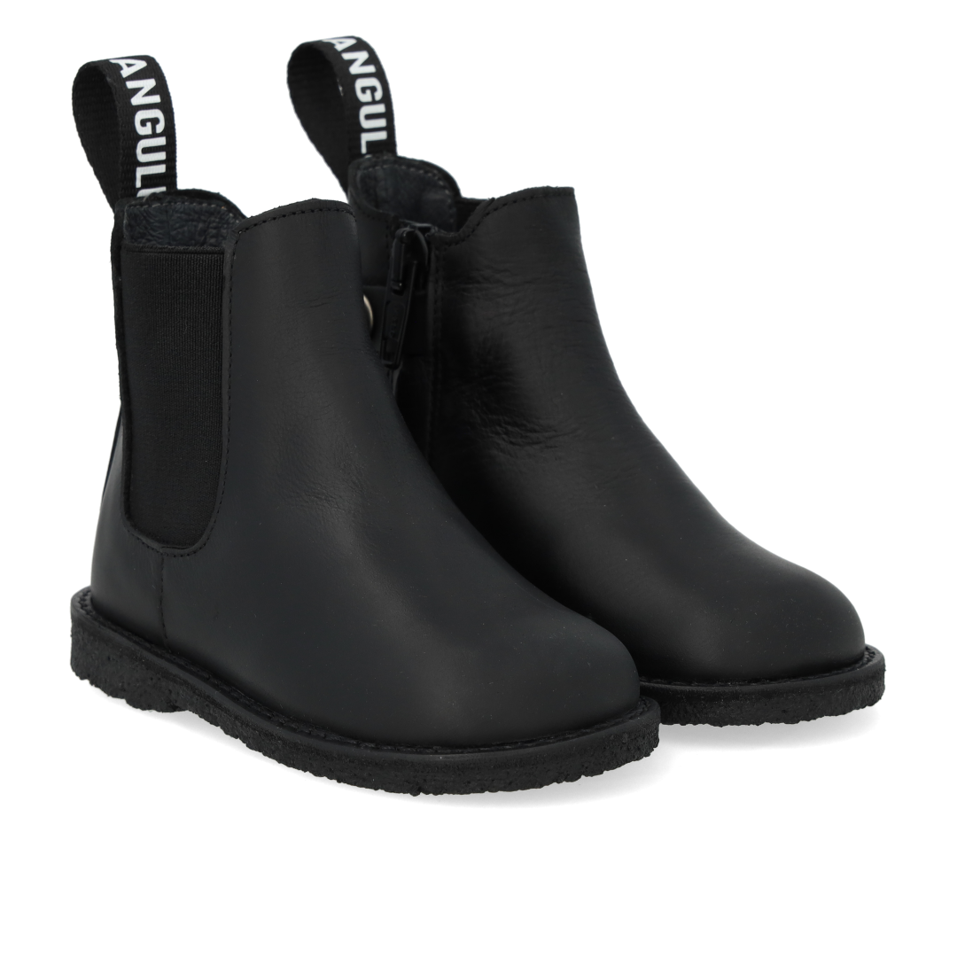 Chelsea-Stiefel mit Logoband und Reißverschluss