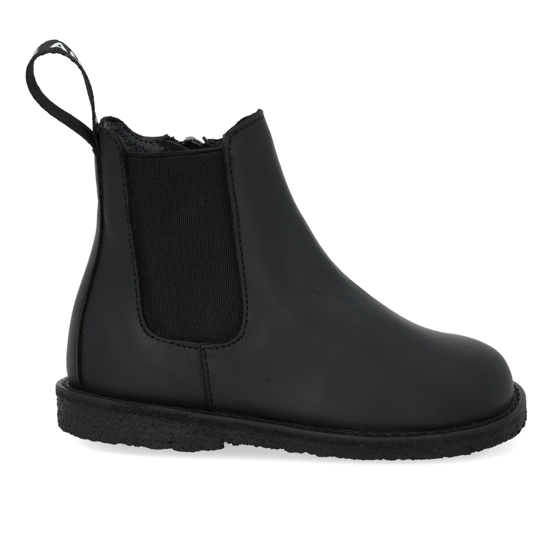 Chelsea-Stiefel mit Logoband und Reißverschluss