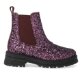 Glitzer-Chelsea-Stiefel mit Tracksohle