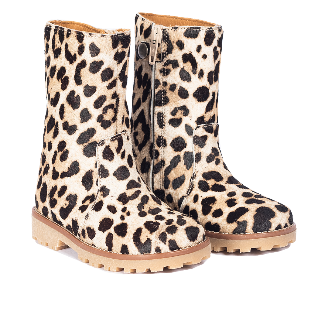 Stiefel mit hohem Schaft aus Ponyfell