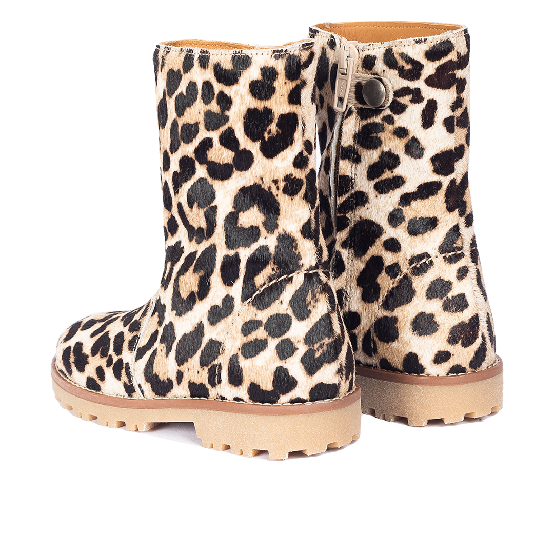 Stiefel mit hohem Schaft aus Ponyfell