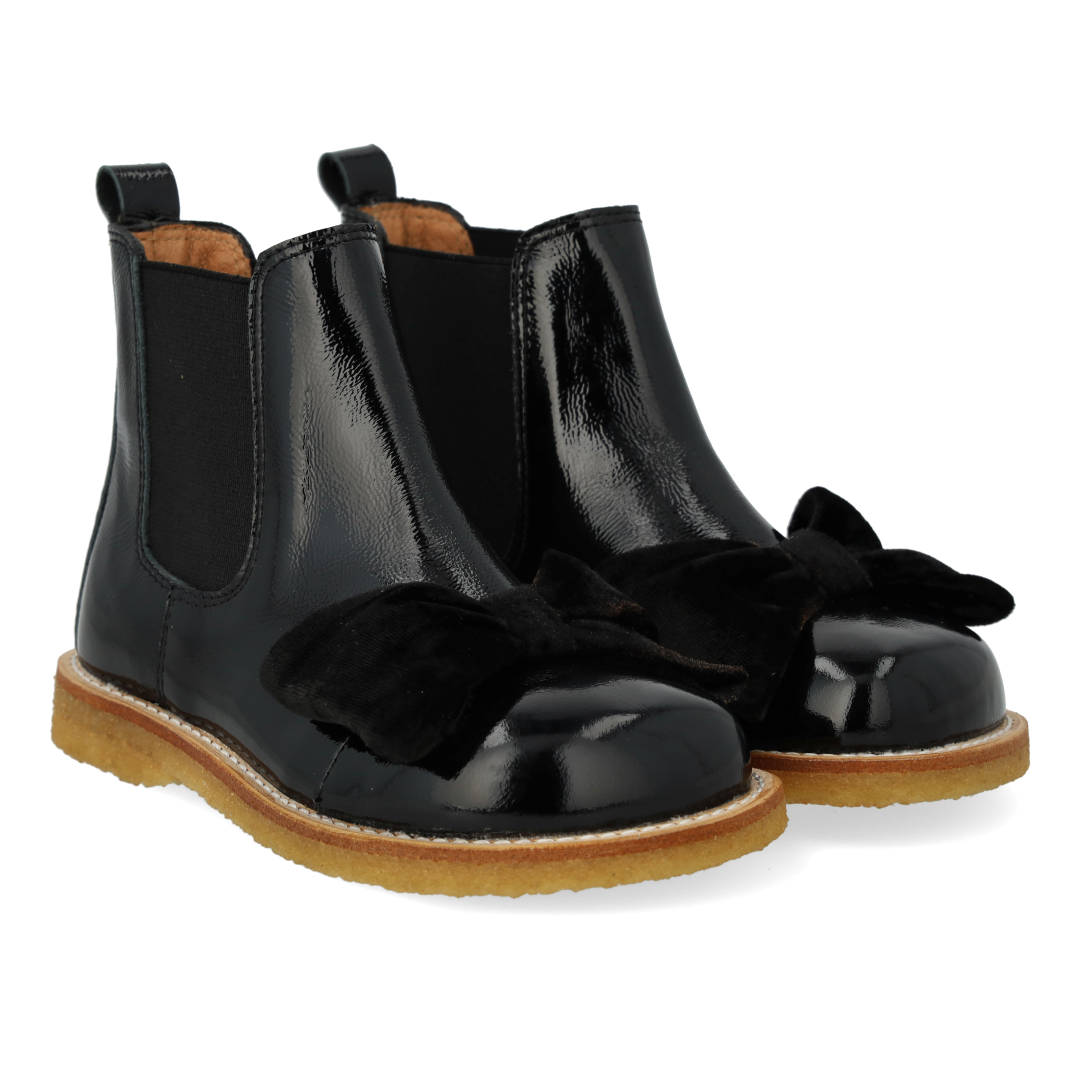 Chelsea-Stiefel mit Velours-Schleife