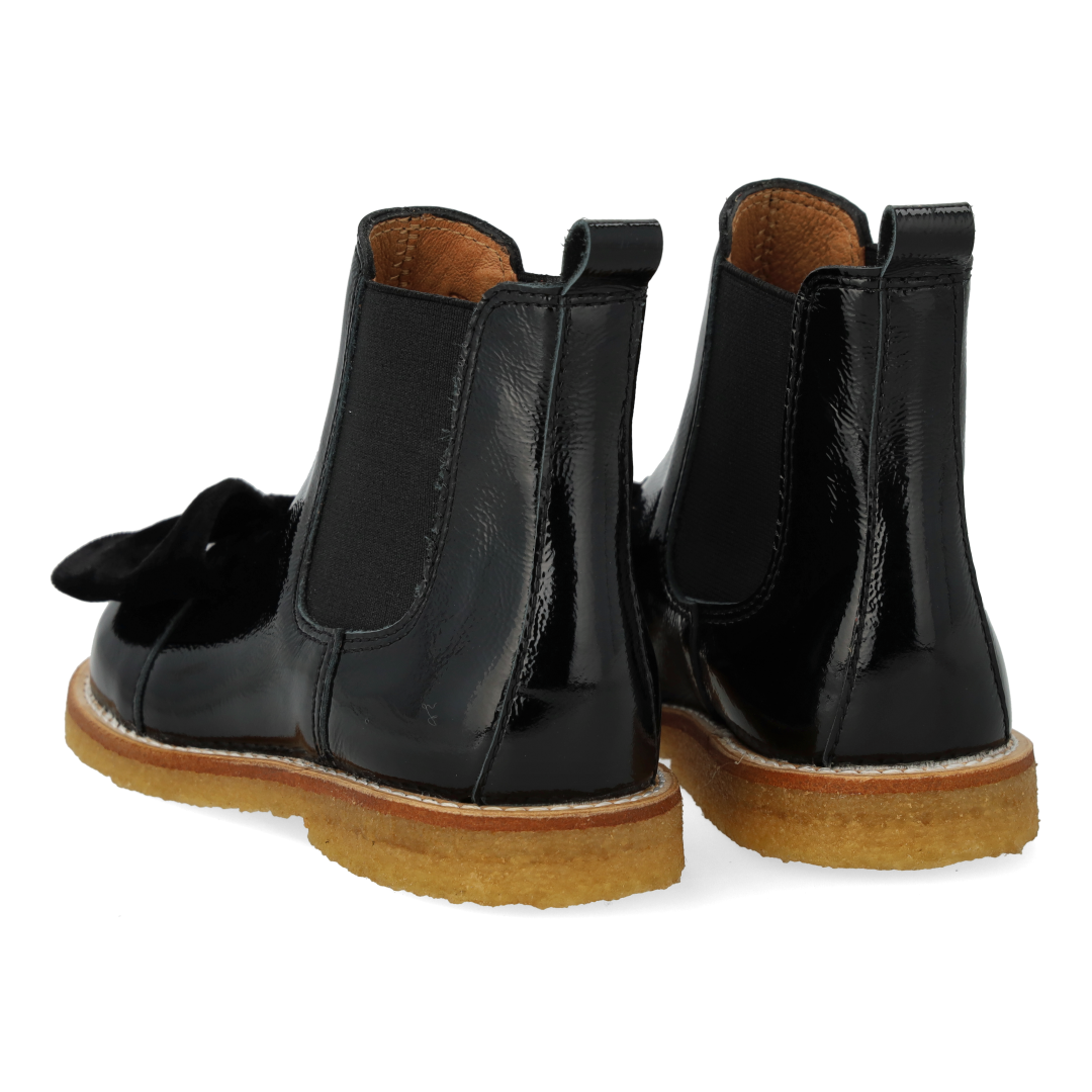 Chelsea-Stiefel mit Velours-Schleife