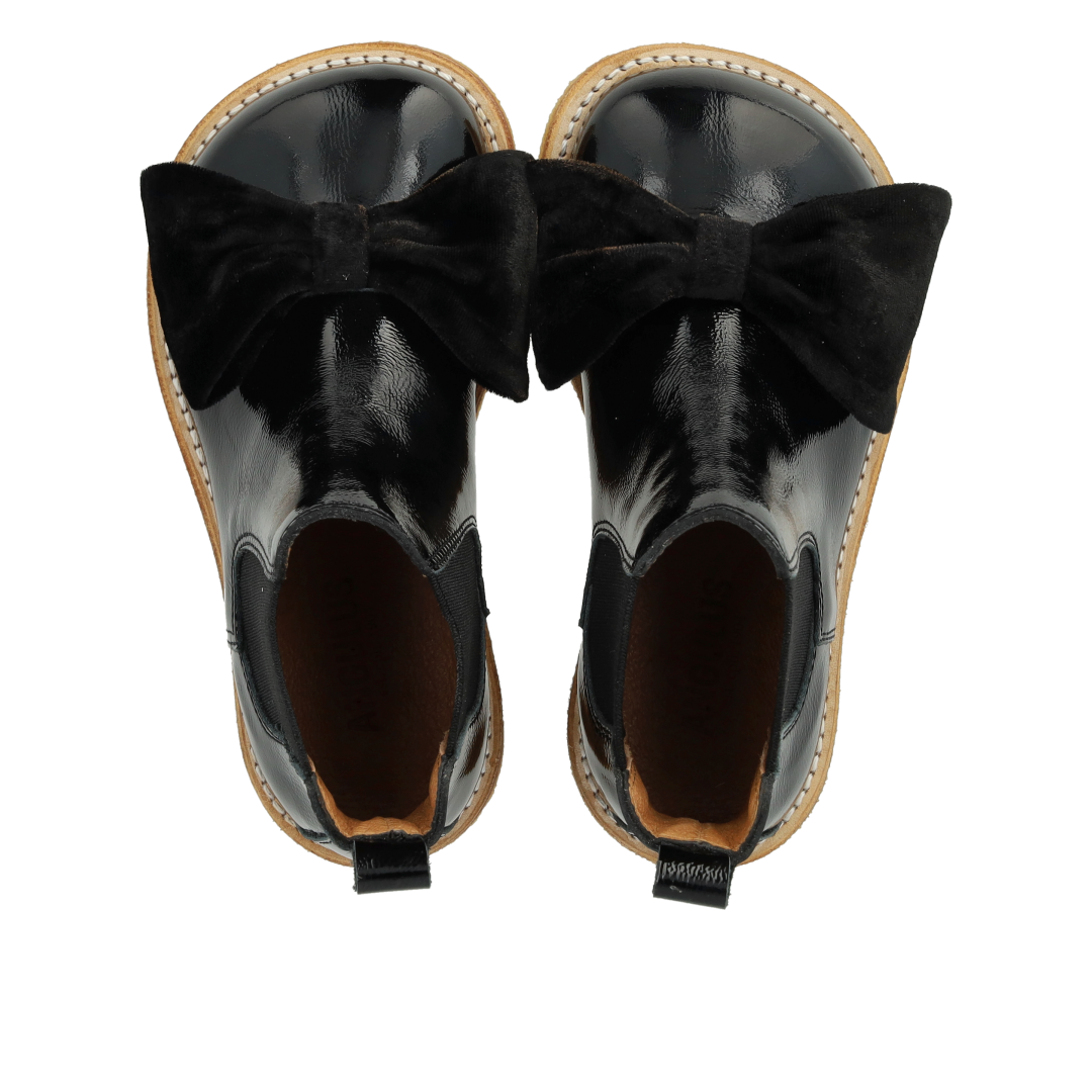 Chelsea-Stiefel mit Velours-Schleife