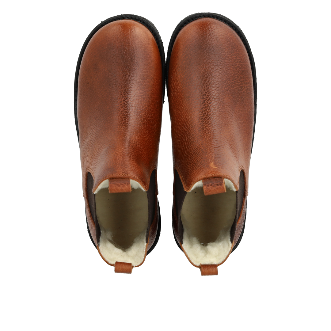 Stiefelette mit Gummizug und Wollfutter