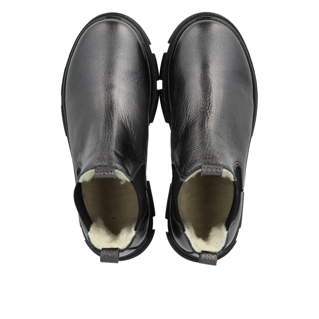 Chelsea-Stiefel mit Elastikeinsatz und Wollfutter