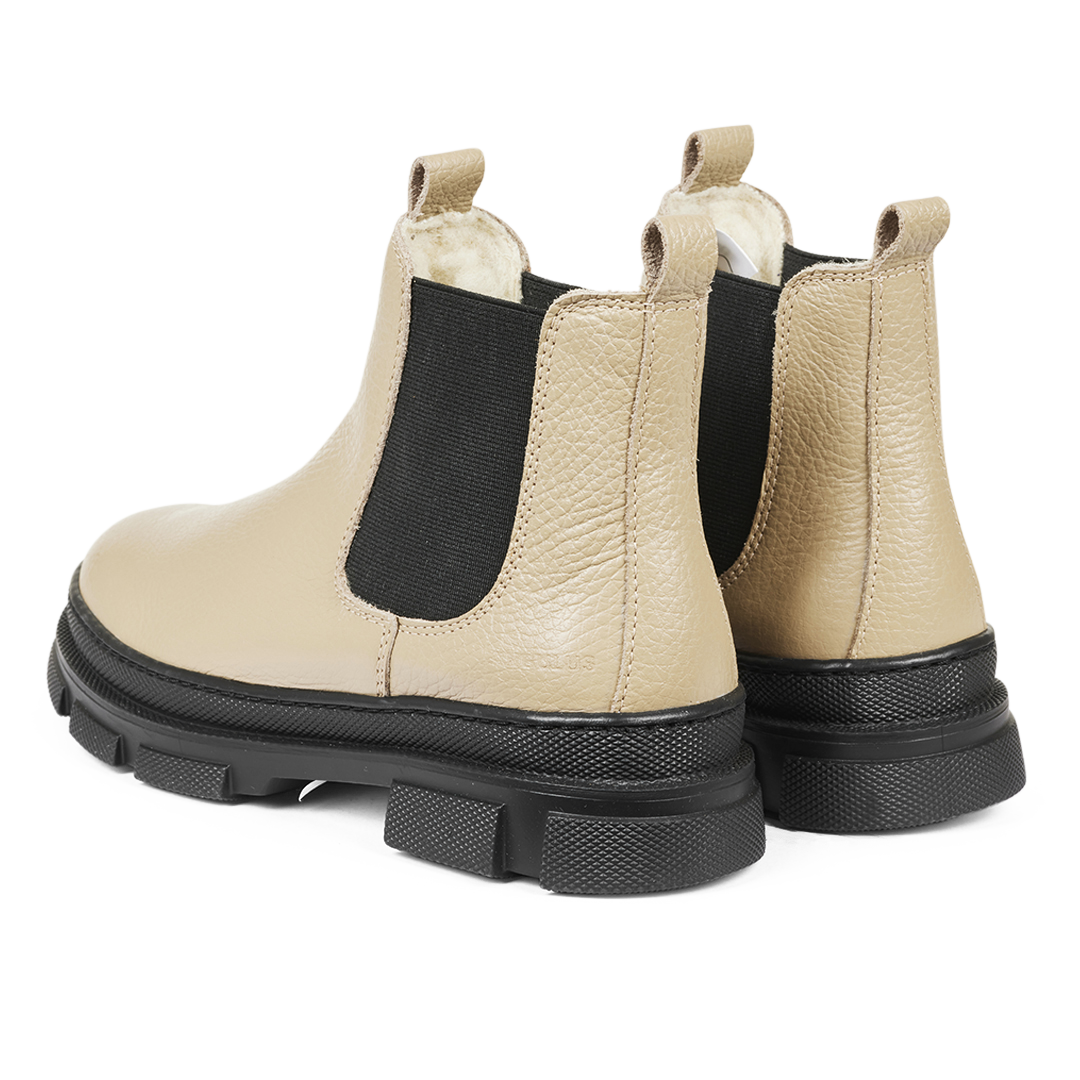 Chelsea-Stiefel mit Elastik und Wollfutter