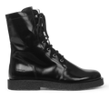 Schnürstiefel mit Wollfutter und Reißverschluss