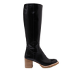 70er-inspirierter langschaftiger lederstiefel